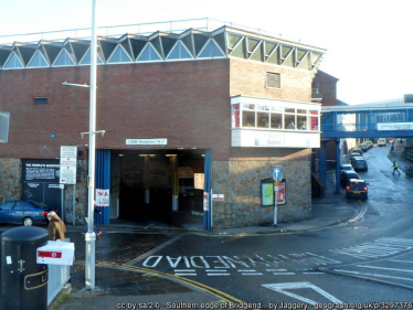 Southern end of Bridgend indoor market